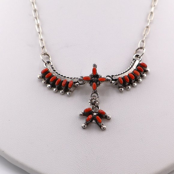 Native American Necklace Earrings Set Handcrafted Southwestern Zuni Jewelry * - Picture 2 of 9